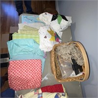 Lot of Basket, Fabric and Quilt Squares