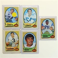 Lot of 5 1970 Topps Football cards