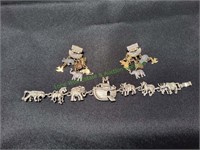 Noah's Ark Bracelet w/ Matching Earrings