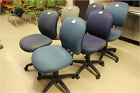 6 padded office chairs
