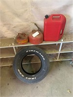 Gas Cans, 225-70R-15Tire