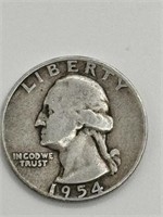 1954 Denver George Washington Quarter Dollar