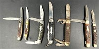 7 Pocket Knives - Boy Scout, Imperial, Campmaster