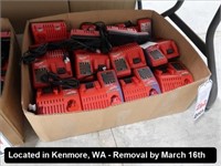 LOT, (24) ASSORTED MILWAUKEE 12/18V BATTERY