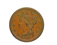 1851 Cent AU+