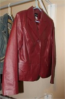 Red leather jacket, Yescome,