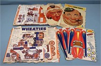 Group of Vintage Cereal Box Premiums