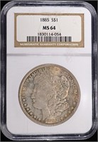 1885 MORGAN DOLLAR MS64