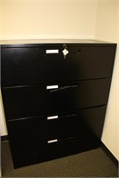 Black Four drawer metal legal file cabinet