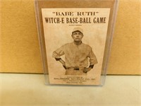 Babe Ruth Witch-E-Baseball Game Card