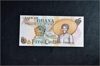 $5 CEDIS BANK OF GHANA BILL NOTE