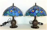 Pair of Tiffany Inspired Table Lamps