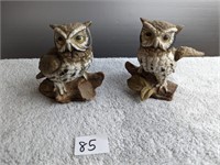 2 HOMCO Owl Figurines