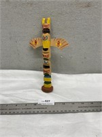 Vintage 8" Hand Carved Totem Pole Japan