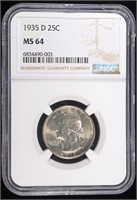 1935-D WASHINGTON QUARTER NGC MS-64