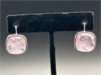 Sterling Silver Amethyst Earrings Total Wt. 9.1g