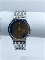 MOVADO SONESTA WATCH GOLD FILLED & STAINLESS
