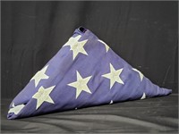 Vintage American (folded) flag 22" l. x 15"