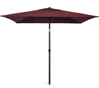 AMMSUN 6.6 x 4.3ft Rectangular Patio Umbrella