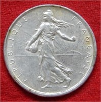 1962 France Silver 5 Franc