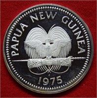 1975 Papua New Guinea Silver Proof 5 Kina