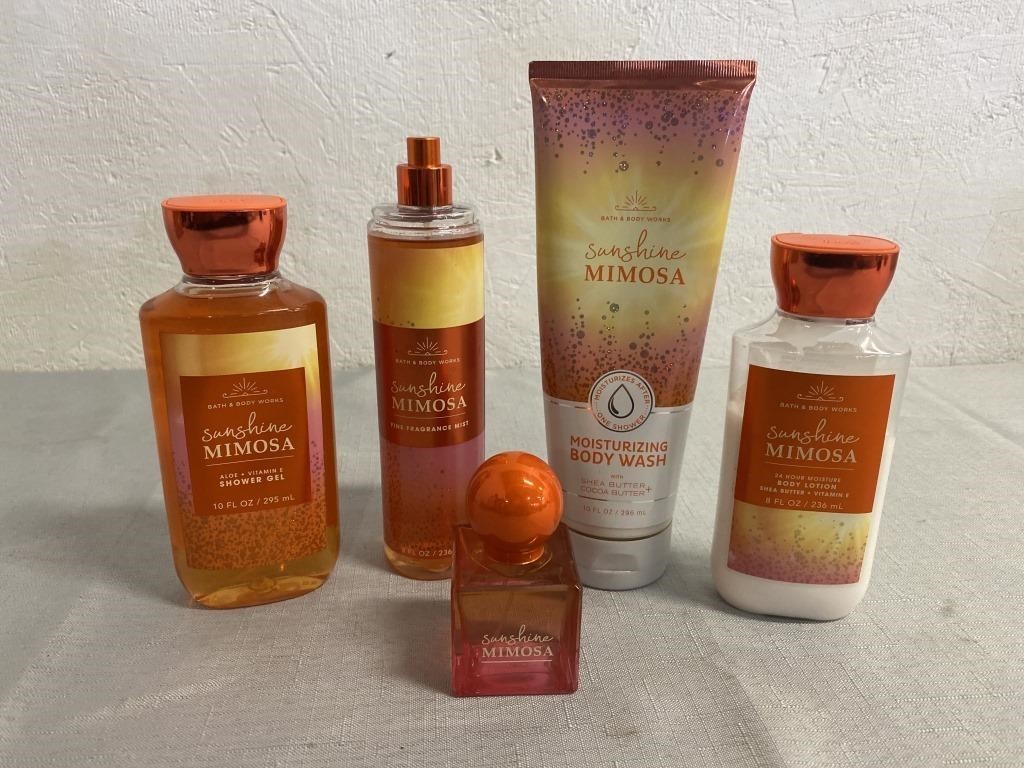 5 Bath & Body Works Sunshine Mimosa Gels & Creams