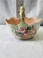 Limoges France Lanternier satin  basket flowers