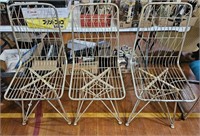 3 METAL GOLD CHAIRS