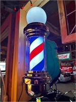 2ft Tall Light Up Revolving Barber Pole
