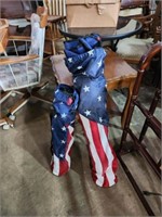 2 flag outdoor chairs