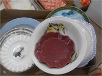 Various decorative plates, bowls