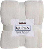 Kirkland Signature Plush Blanket (Queen White)