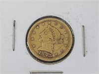 1843 C   2 1/2 Dollar Gold Coin