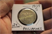 .24 SILVER 1909 S PHILIPPINES COIN