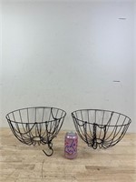 two wire basket plant holders