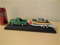 Die Cast Ford F-100 Pickup w/Trailer & Crown Vic