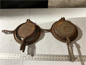 Cast iron waffle makers, rusty