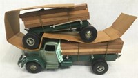 Vintage Smith Miller Tandem Timber Truck Toy.