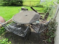 patio table w/all chairs