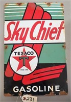 "Texaco Sky-Chief" Porcelain Sign