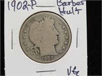 1902 P BARBER HALF DOLLAR 90%