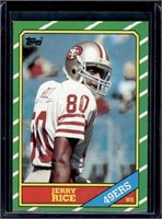 Jerry Rice Rookie Card 1986 Topps #161