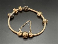 Pandora Bracelet with Safety Chain Mkd. 585, 4