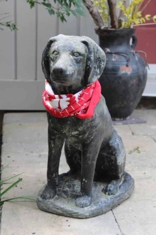 Large Cement Dog