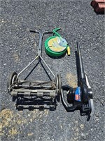 Push mower ,hose and blower