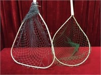 2 Fishing Nets 43" & 60" Long