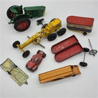 Flat of Vintage Toys & Toy Parts