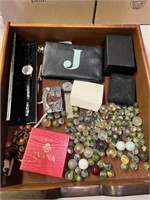 COSTUME JEWELRY, WATCHES, EMPTY NECKLACE BOXES