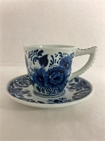 Delft Demitasse Cup and Saucer