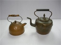 (2) Copper Tea Pots